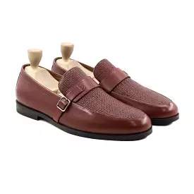 ALEM Alem - Men's Oxblood Calf and Hand Woven Leather Loafer