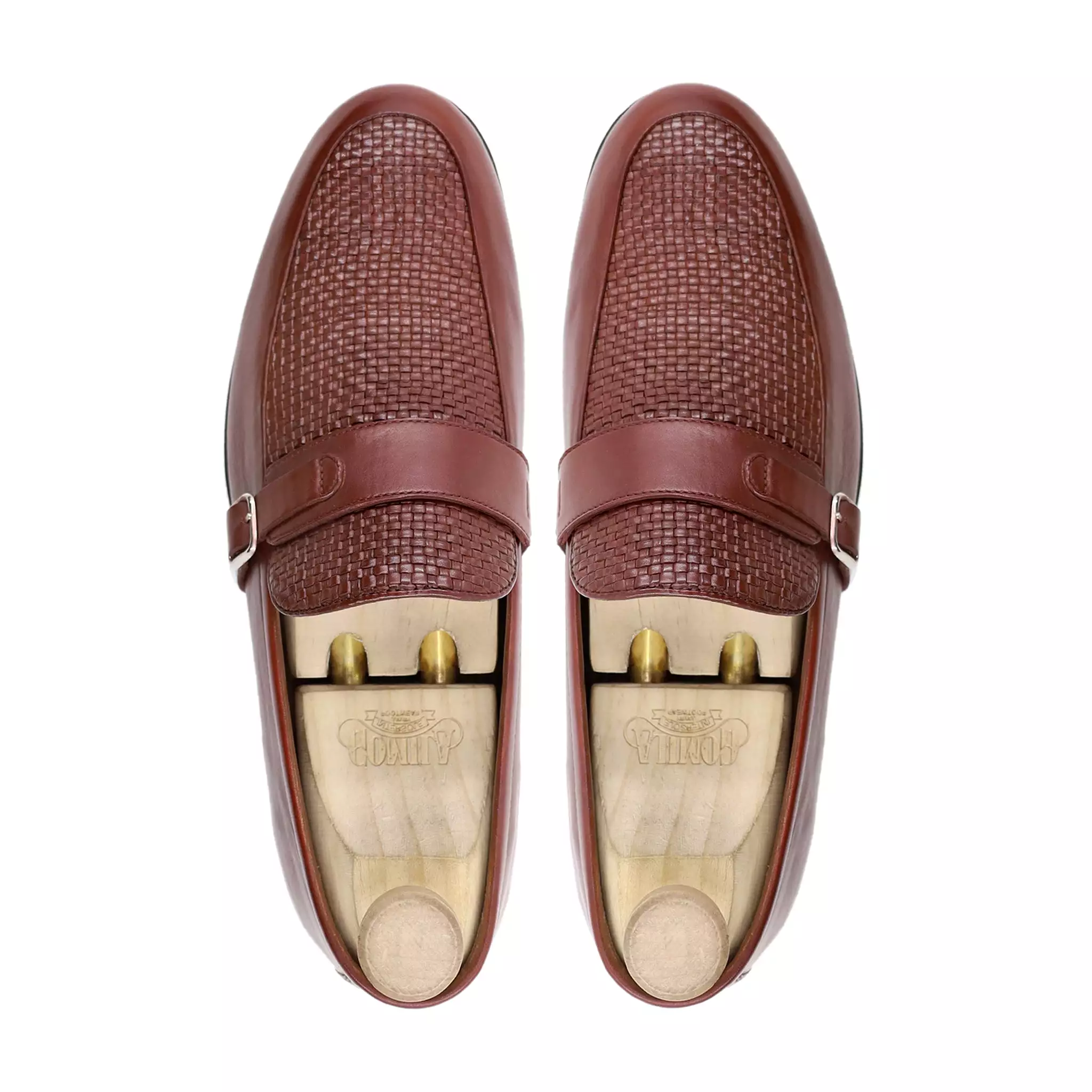 ALEM Alem - Men's Oxblood Calf and Hand Woven Leather Loafer