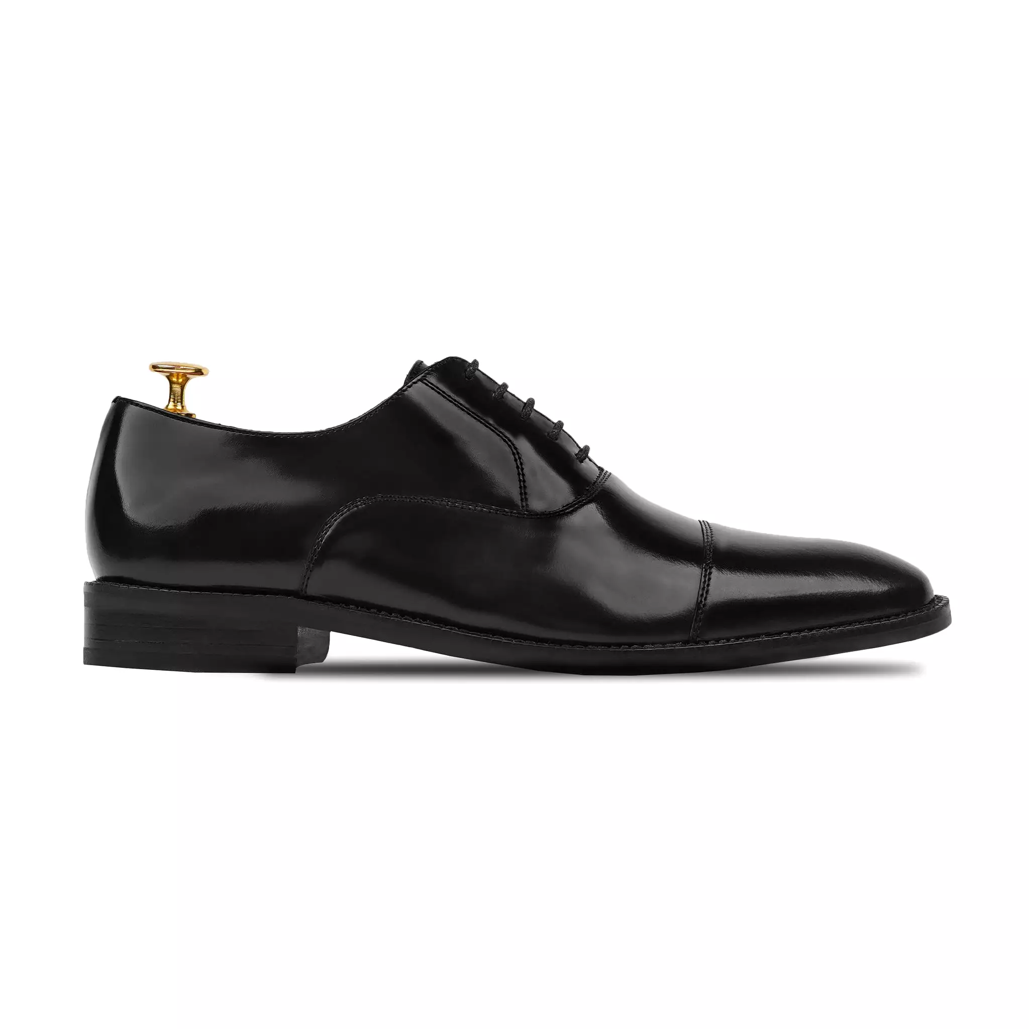 ASCOT - BLACK BOX LEATHER HIGH SHINE OXFORD