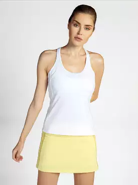 Ashley Racer Tank - White