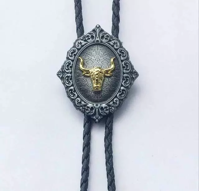 bolo tie Cowboy for men Vintage Indian mens tie Turquoise Europe Long style Zinc Alloy Pendant trendy accessories Llavero bijoux