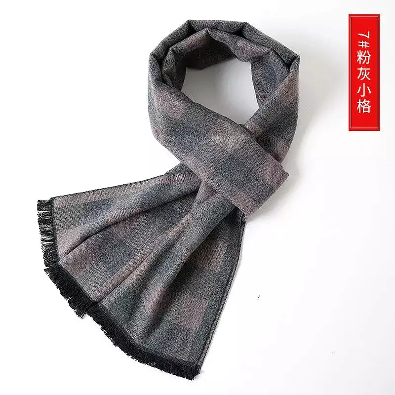 Cashmere Scarf for Men Warm Neck Scarfs Male Business Scarves Long Pashmina Christmas Gifts