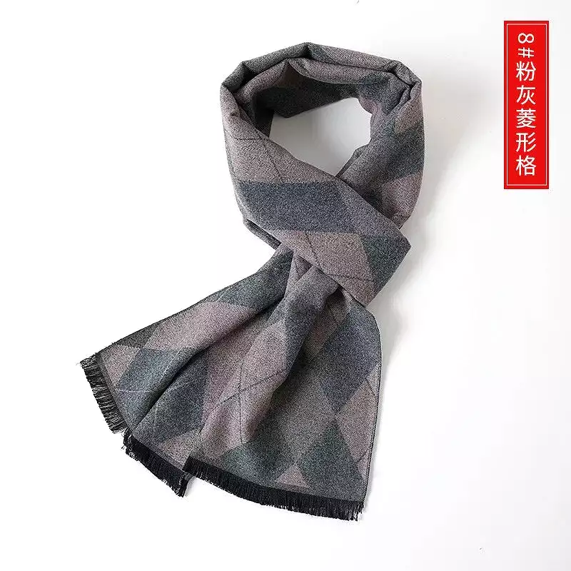 Cashmere Scarf for Men Warm Neck Scarfs Male Business Scarves Long Pashmina Christmas Gifts