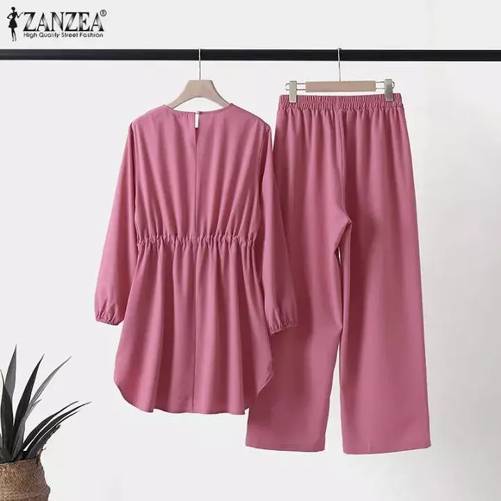 Casual Long Sleeve Blouse Pant Suits Sets 2XL S4619528