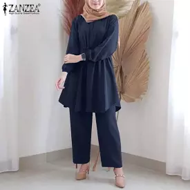 Casual Long Sleeve Blouse Pant Suits Sets 2XL S4619528