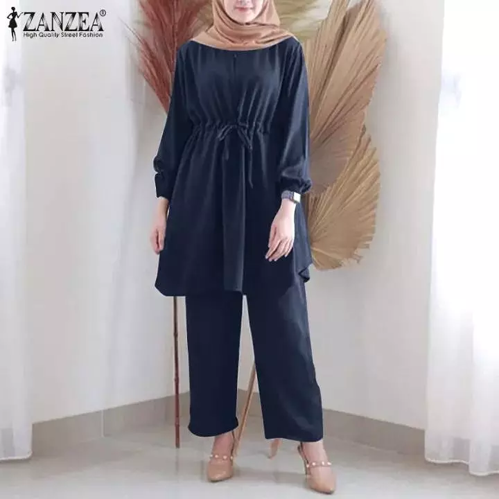 Casual Long Sleeve Blouse Pant Suits Sets 2XL S4619528