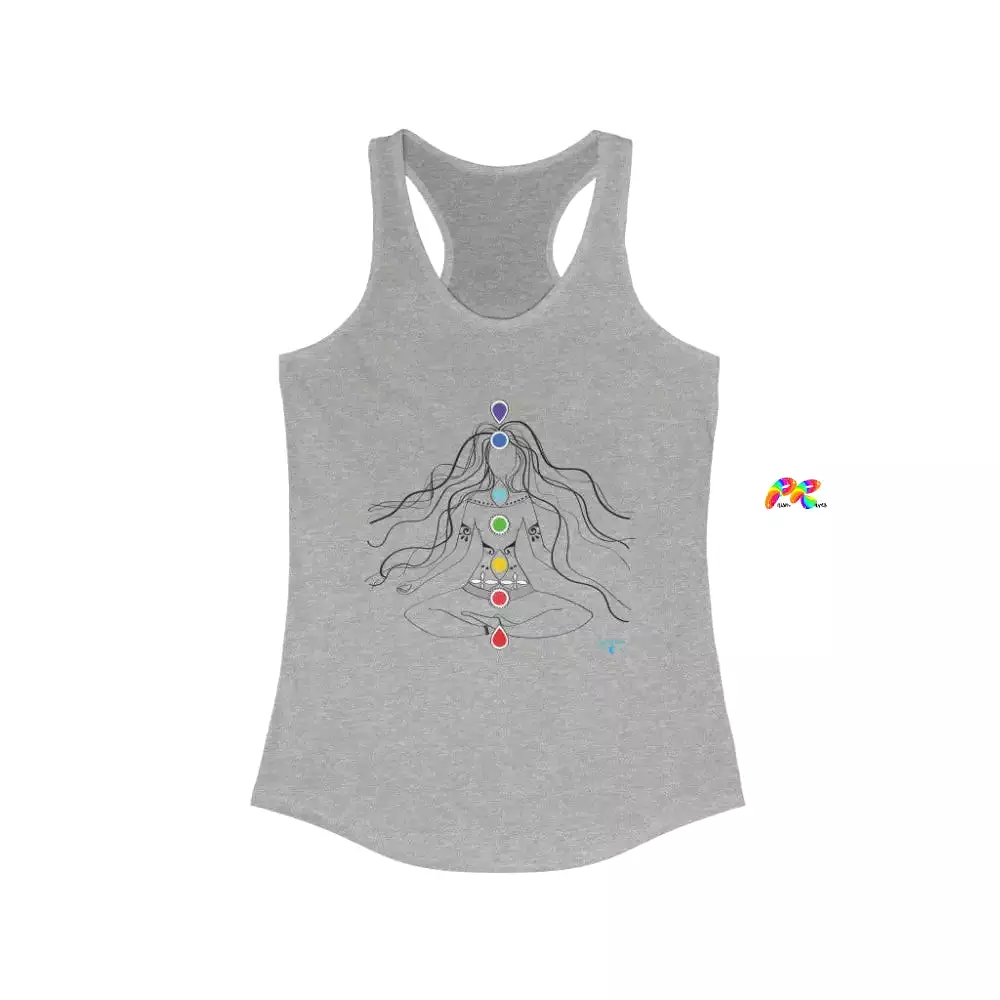 Chakras and Om Women's Ideal Racerback Tank