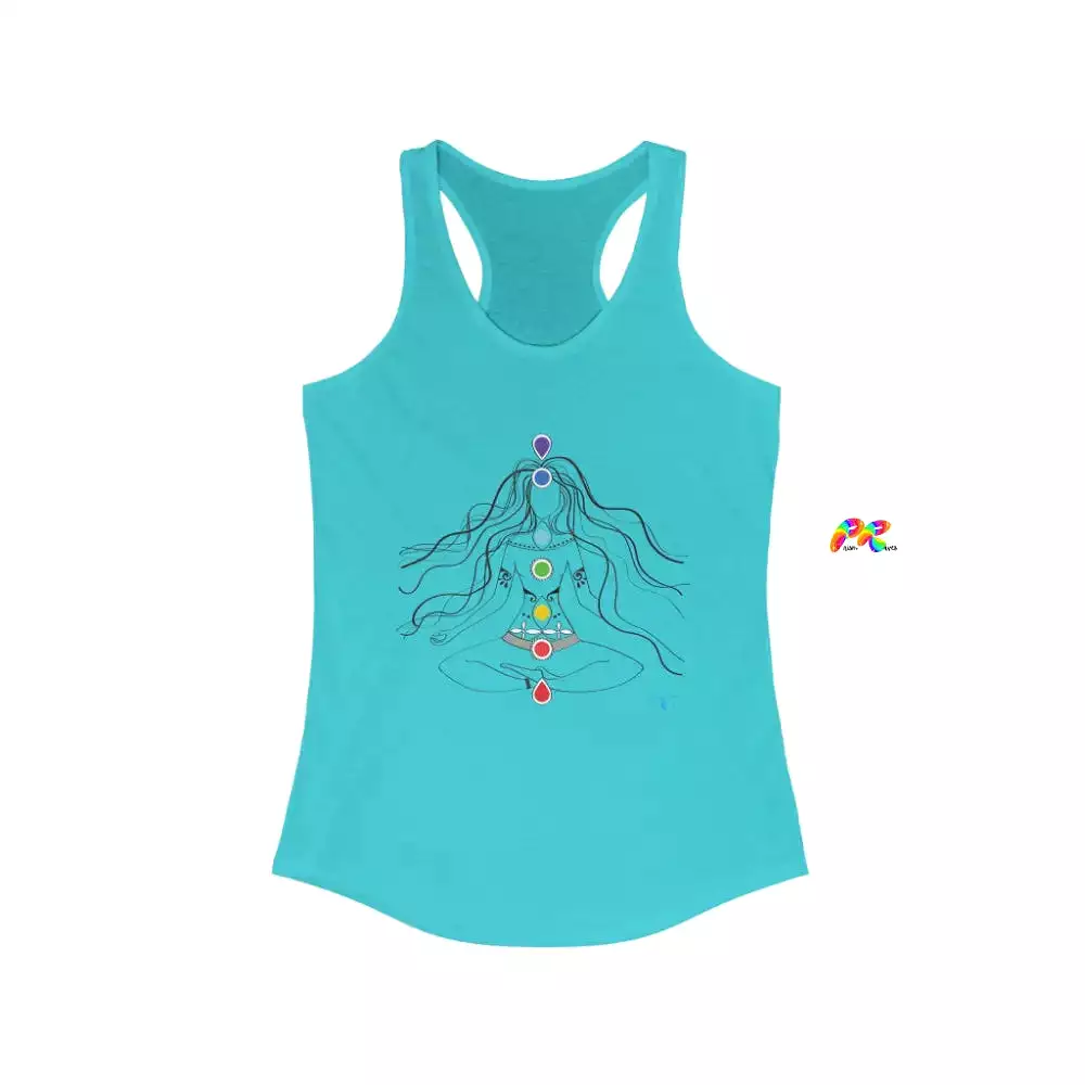 Chakras and Om Women's Ideal Racerback Tank