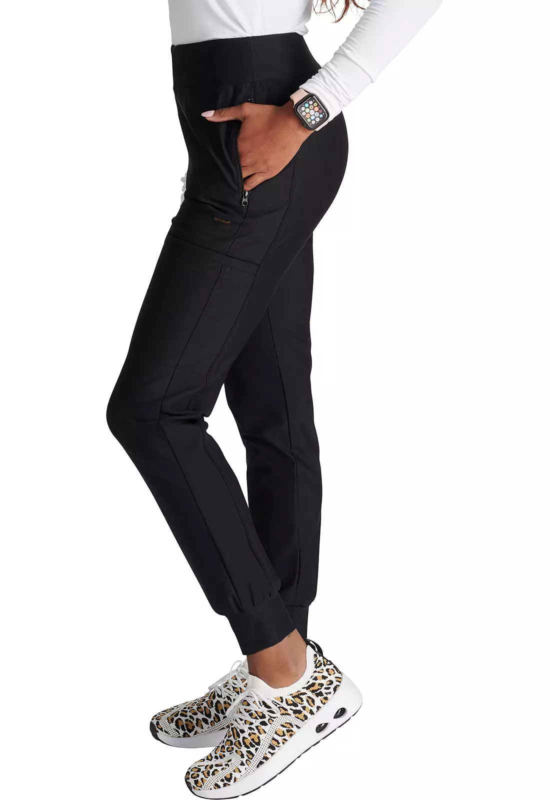 Cherokee Form CK092 Women's Mid-Rise Jogger Scrub Pant