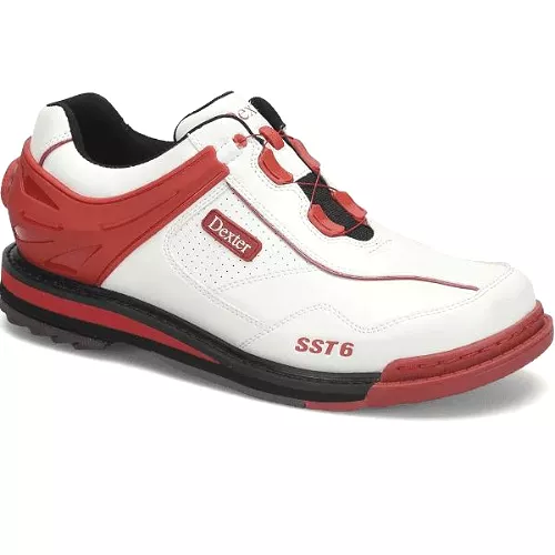 Dexter Men's SST 6 Hybrid BOA Right Hand Bowling Shoes White/Red