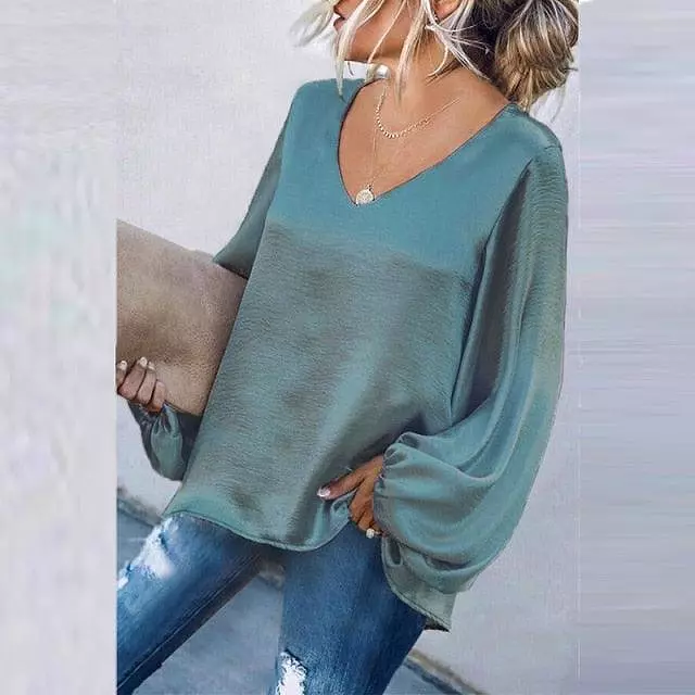 Elegant V-Neck Women Tops