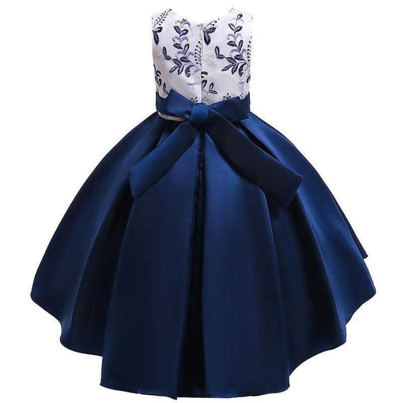 Floral Bow Dress For Girls- Sleeveless