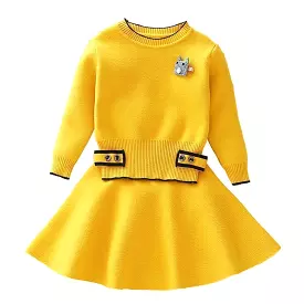 Girls Clothing Sets Kids Knitted Suits Long Sleeve