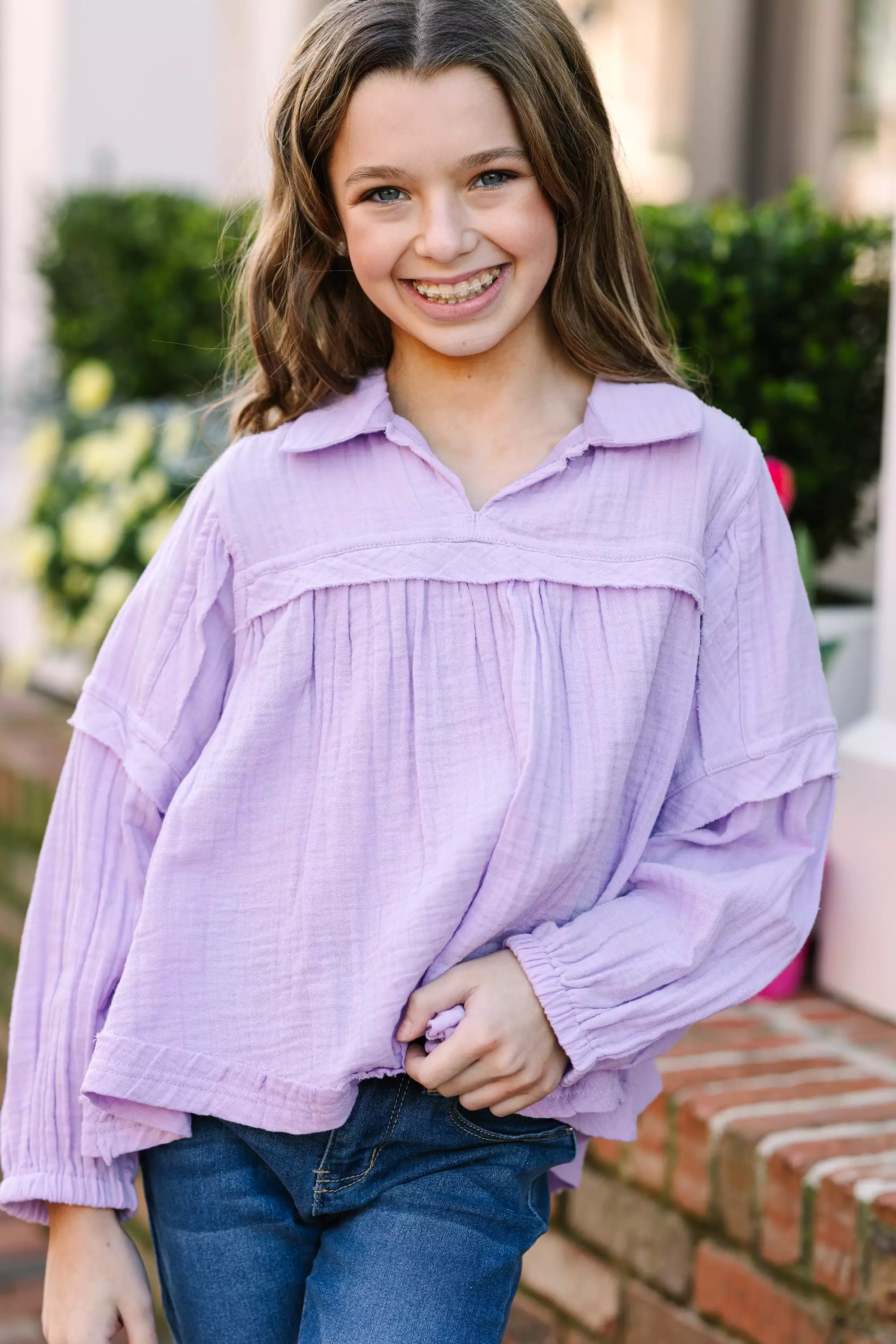 Girls: Love Life Lavender Purple Babydoll Top