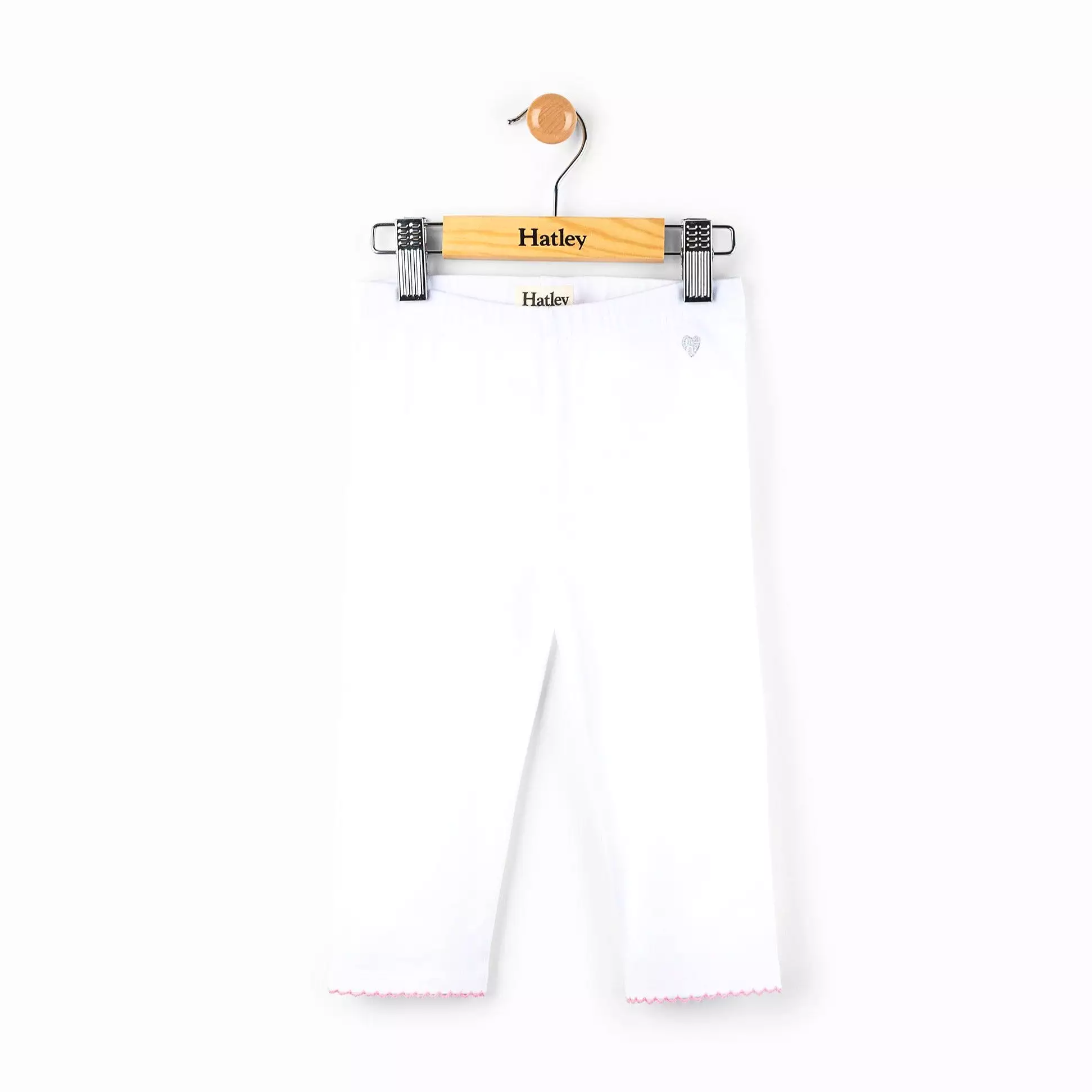 Hatley White Basic Capri Leggings