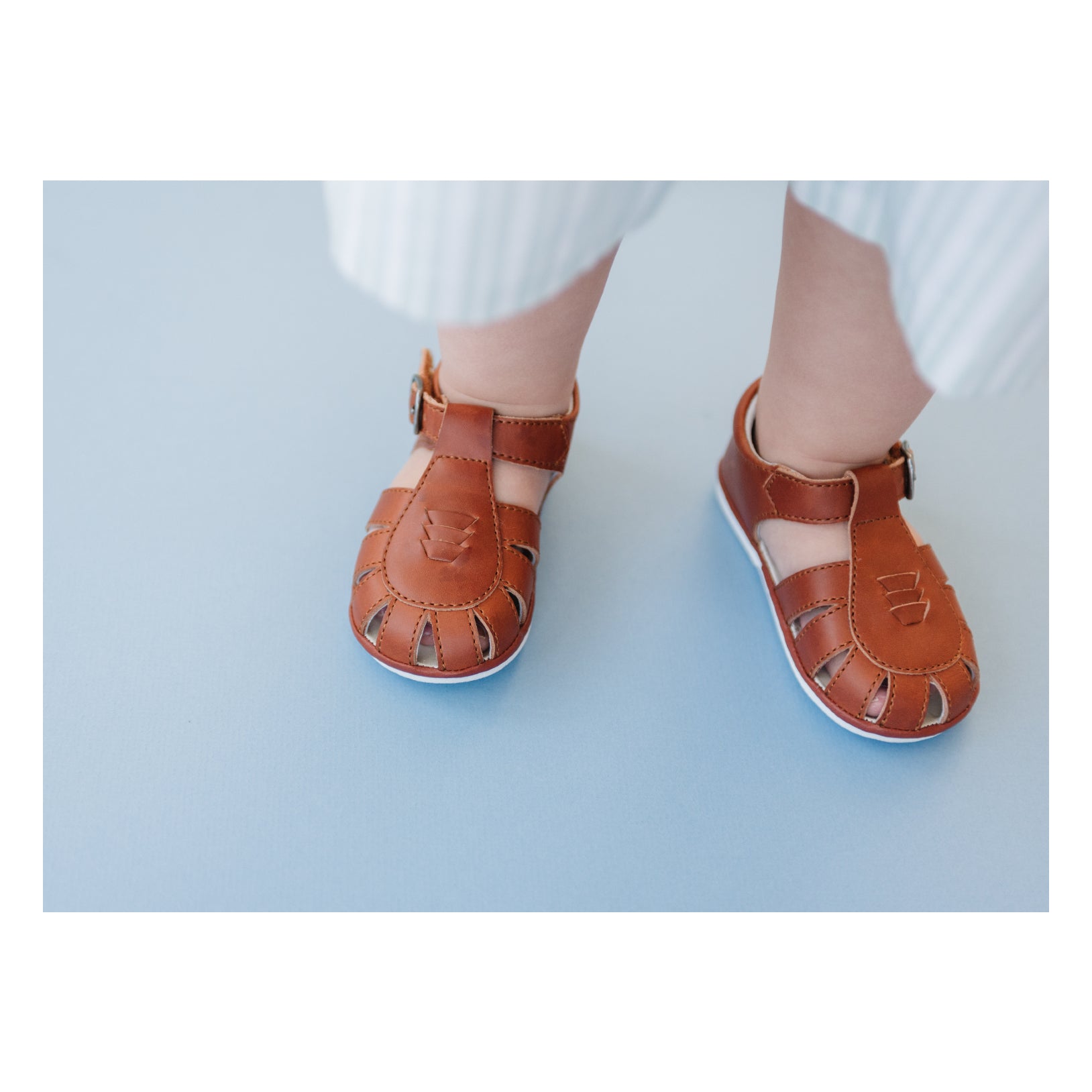 Henry Caged Leather Sandal (Baby)