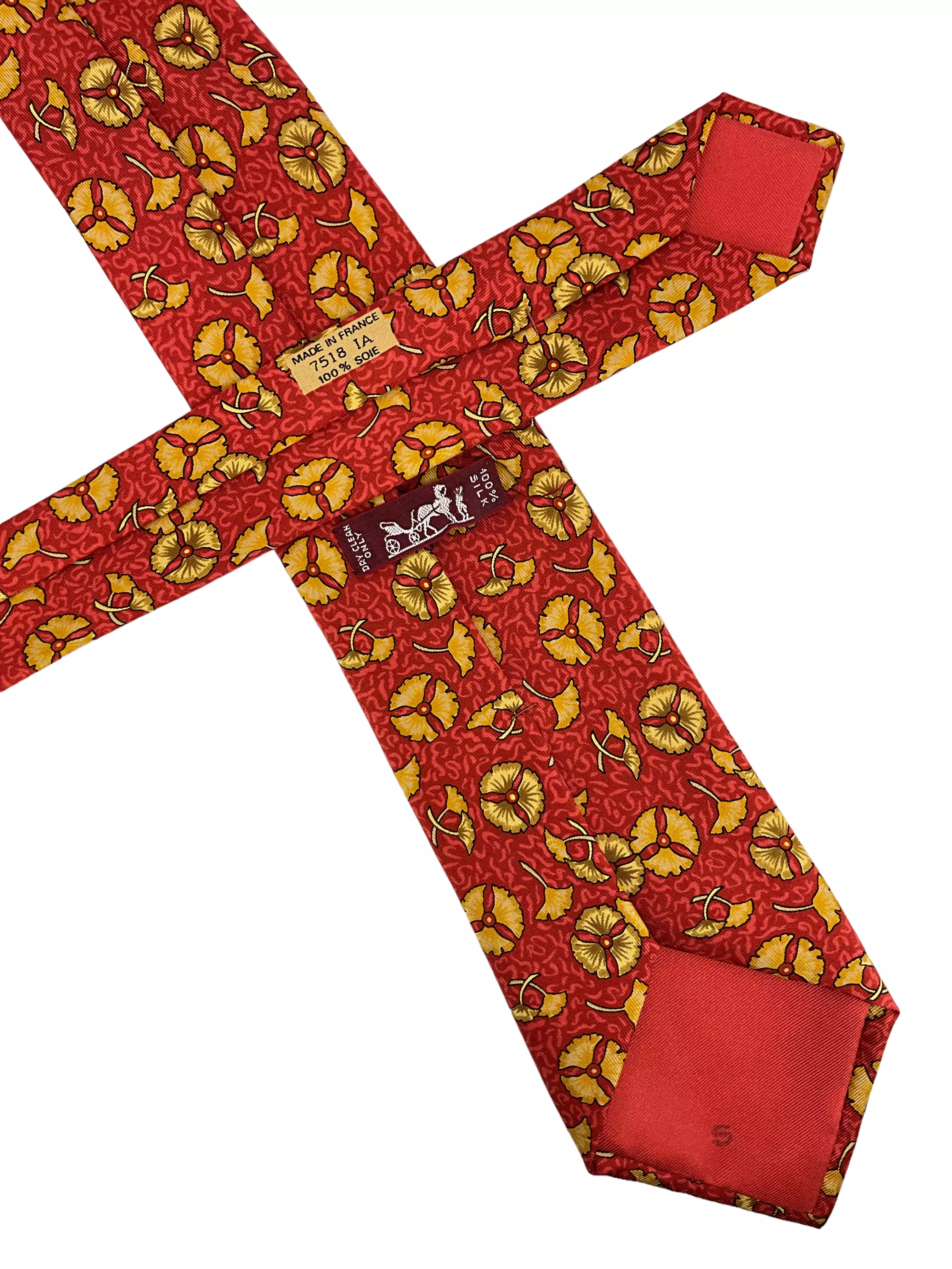 HERMES Equestrian Printed Silk Classic Men's Neck Tie