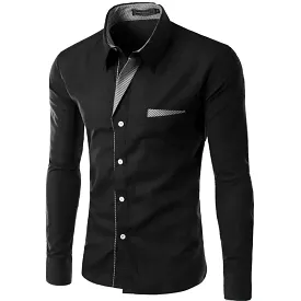 Men's Printed Casual Shirts Fashion Open Lining Retro Shirts Lapel Long Sleeve Shirts S4449840