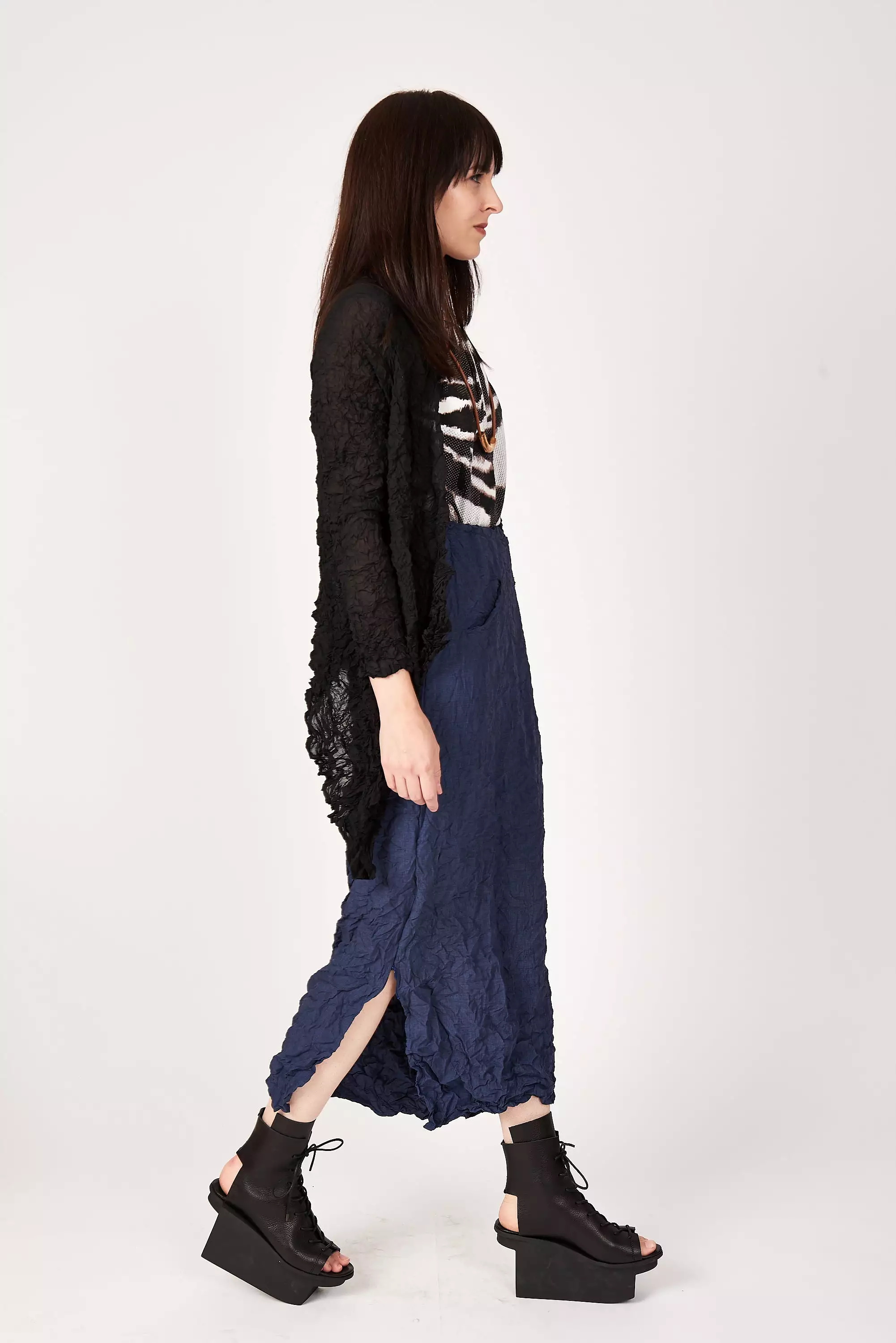 Moth Convertible Column Skirt | Navy