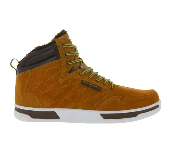 PARK AUTHORITY by K1X | Kickz H1top Winter Sneakers with Teddy Fur Lining Suede High Top Shoes 6193-0601/7006 Brown