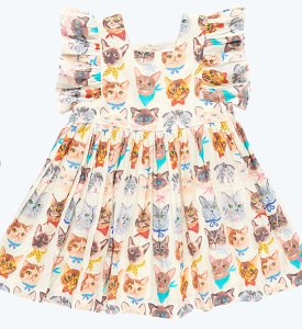 Pink Chicken - Girls Elsie Dress - Cool Cats