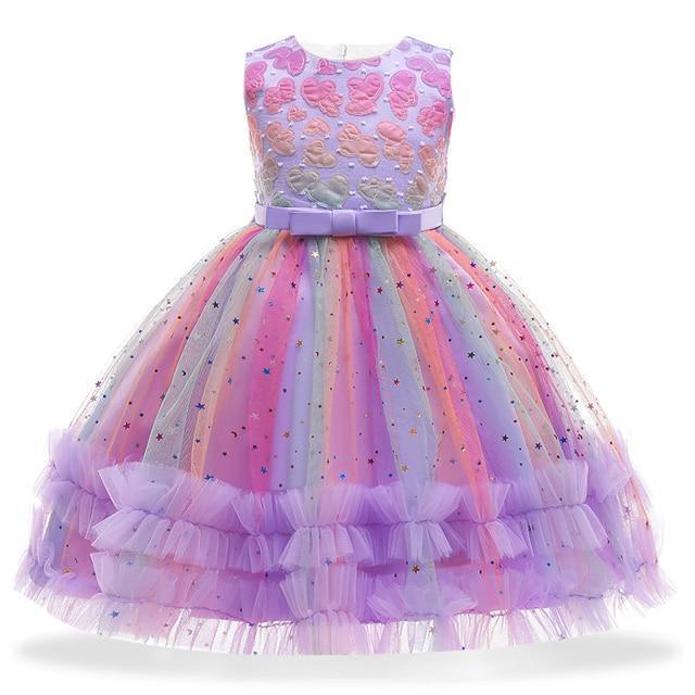 Princess Floral Dress For Girls