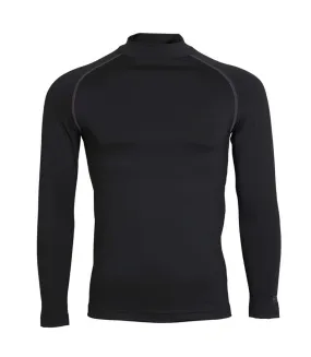 Rhino Mens Thermal Underwear Long Sleeve Base Layer Vest Top (Black) - UTRW1276