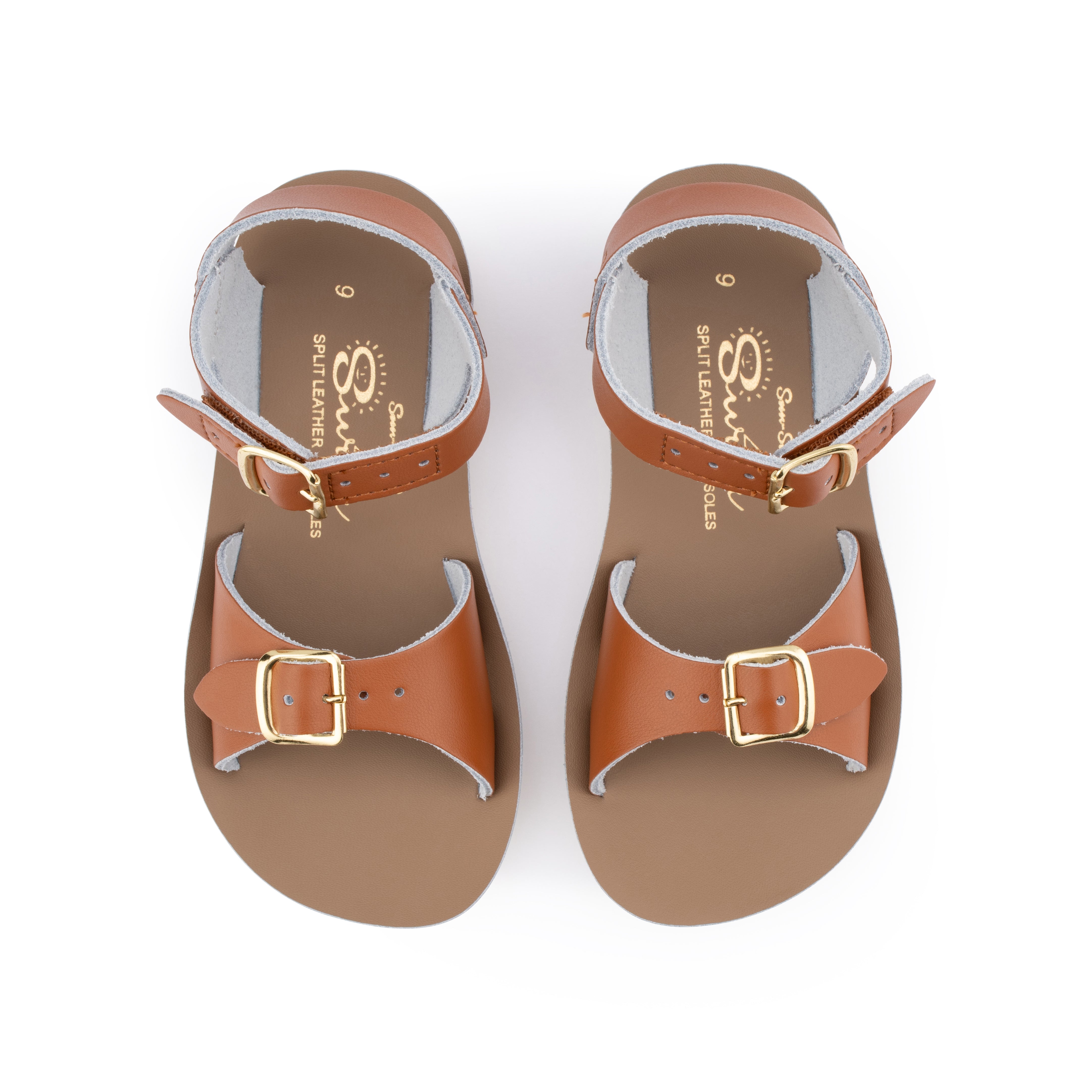 Salt Water Sandals Sun-San Surfer Hook & Loop (Velcro) TAN