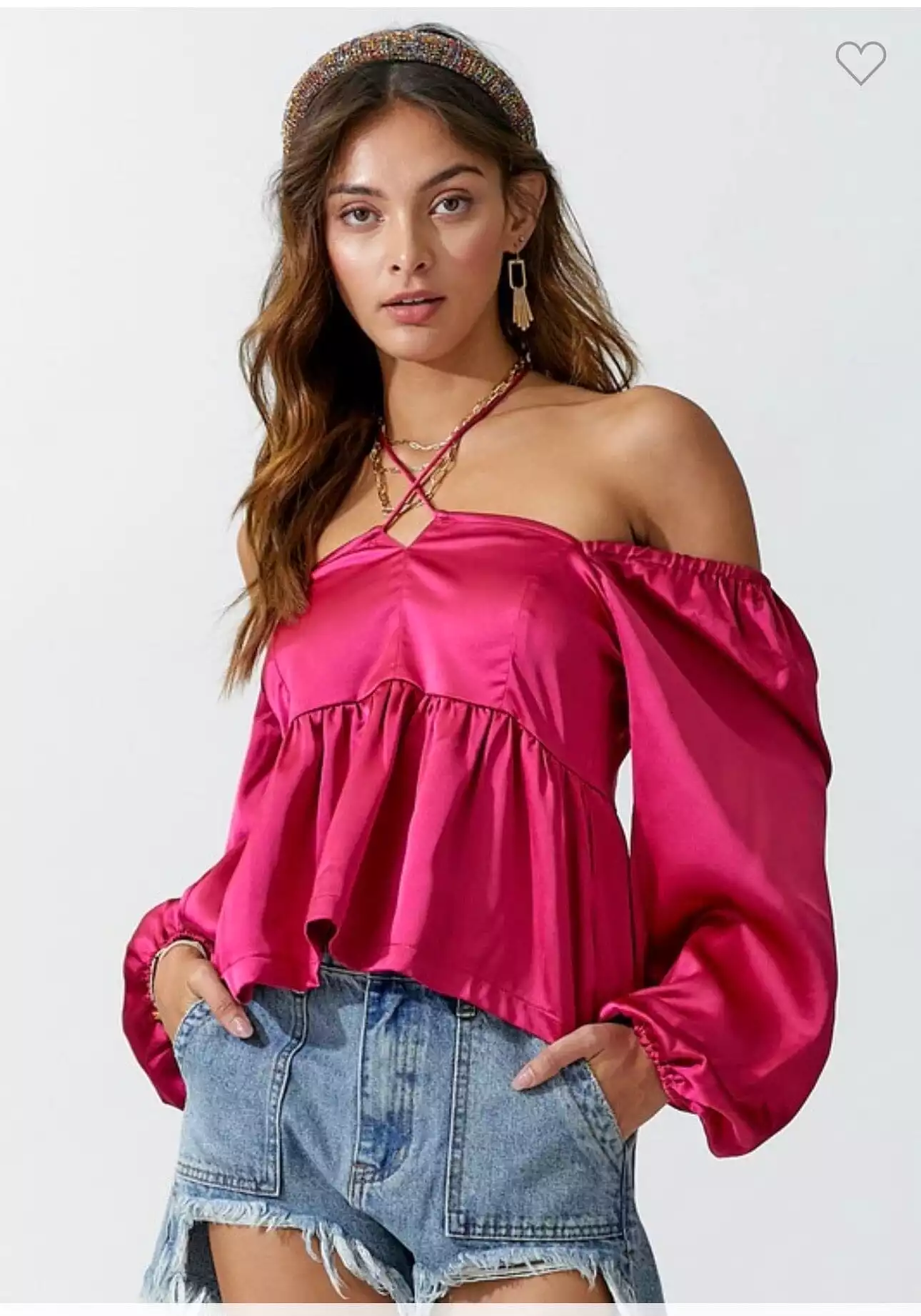 Satin Babydoll Top