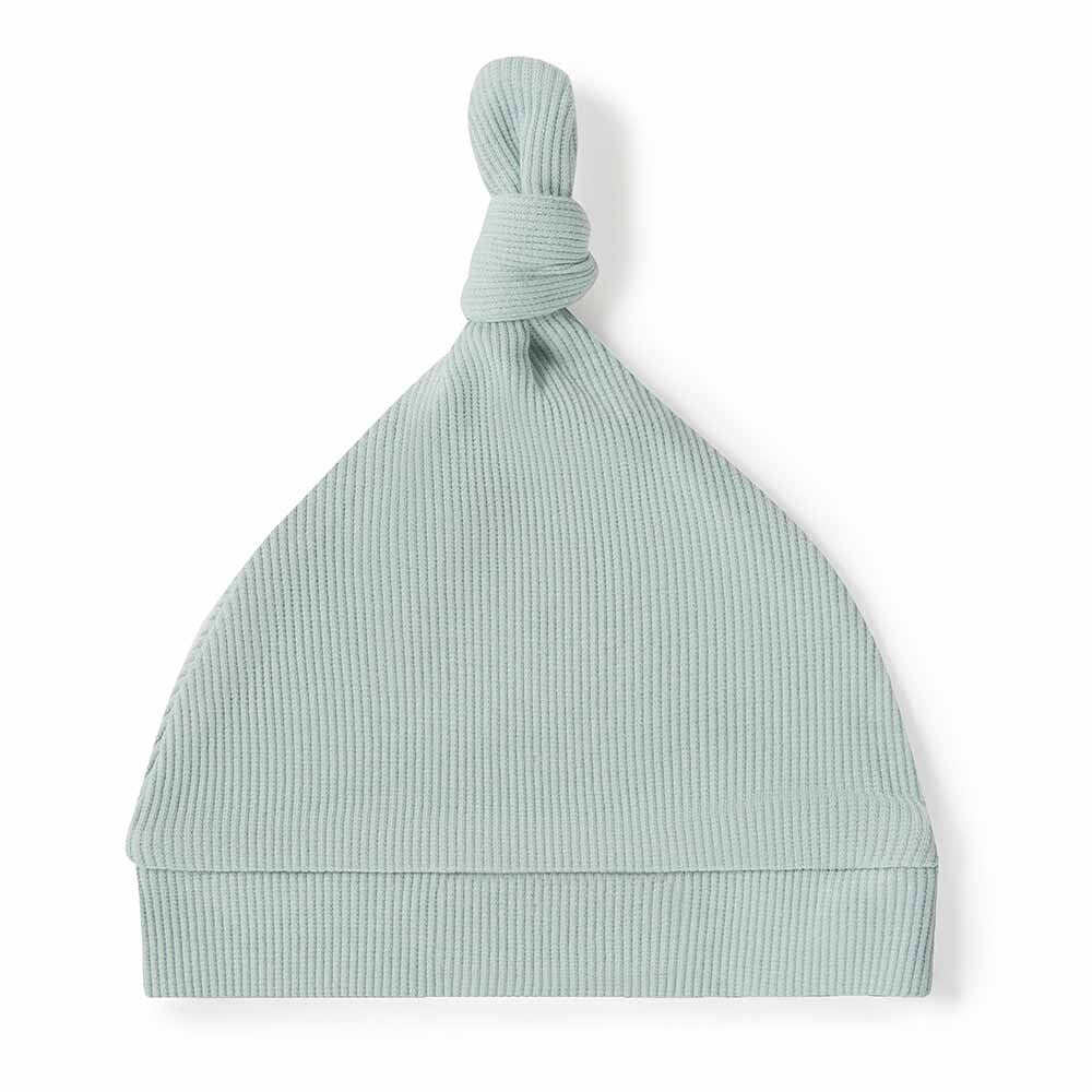 Snuggle Hunny Ribbed Knotted Beanie - Sage