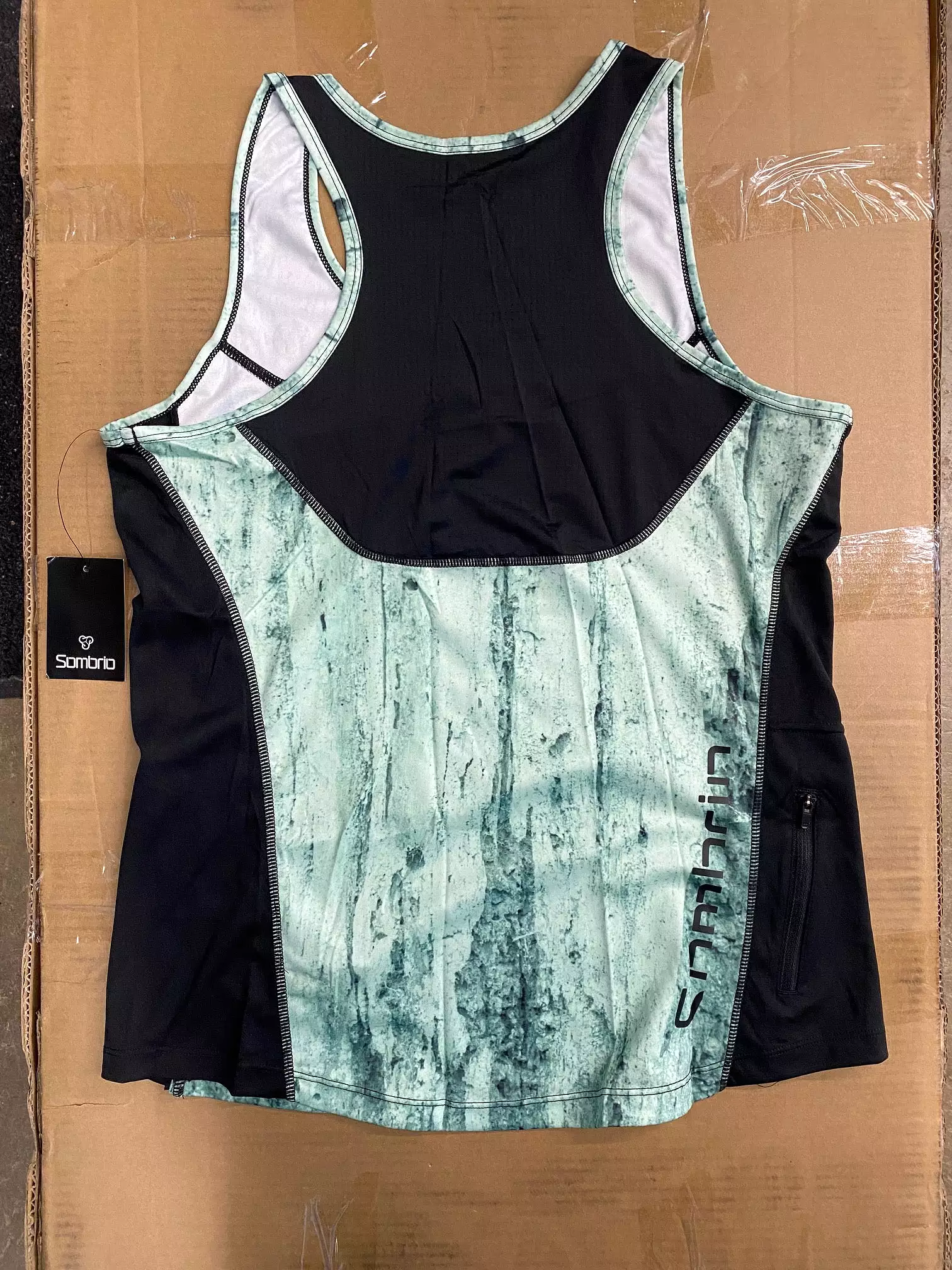 Sombrio Rise N' Climb Tank Women Medium Lichen Bark Green MTB