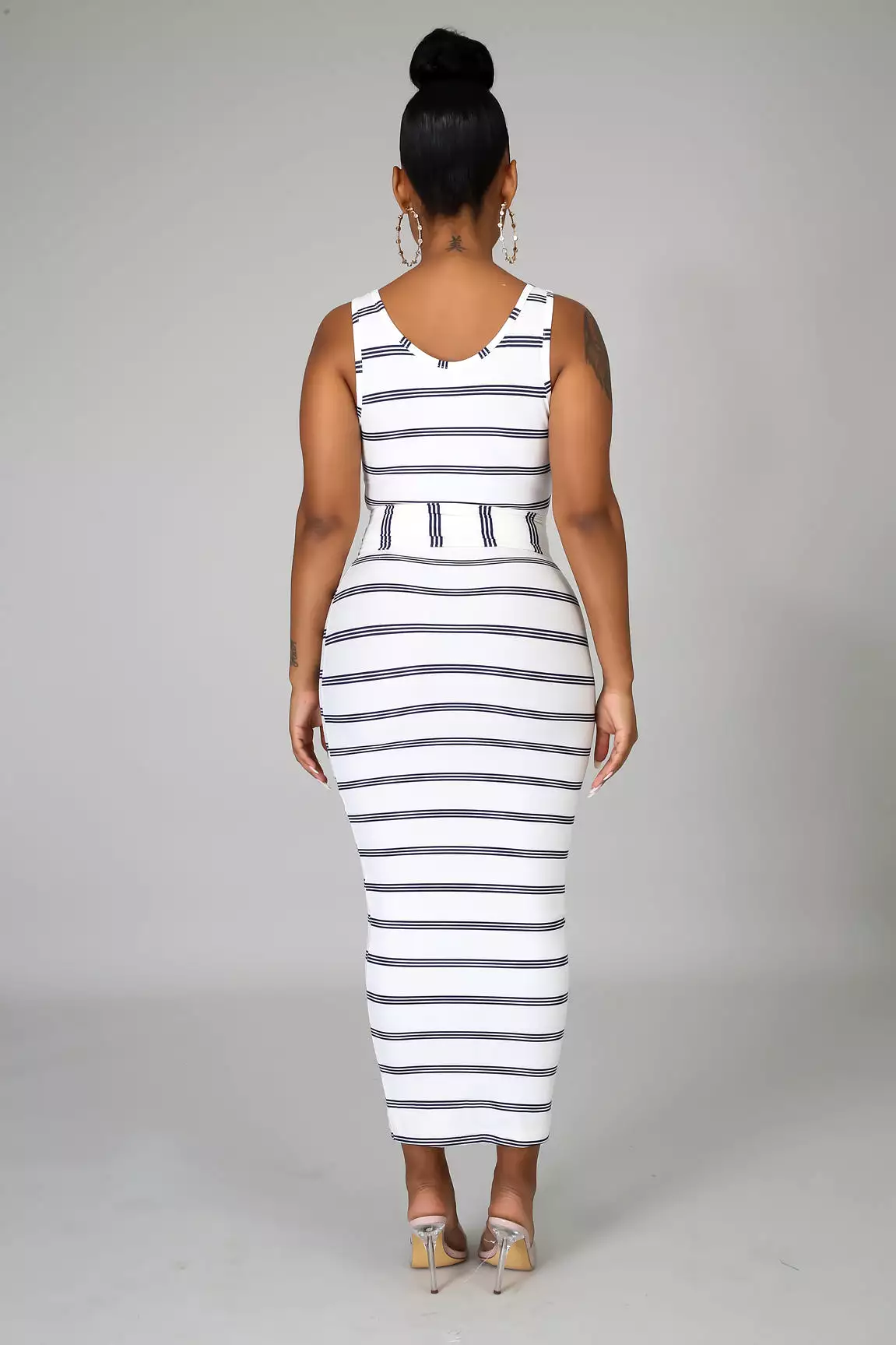 Stripes Midi Dress