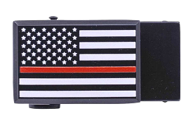 Thin Red Line Beveled Dress Buckle, Fits 1 3/8 Straps